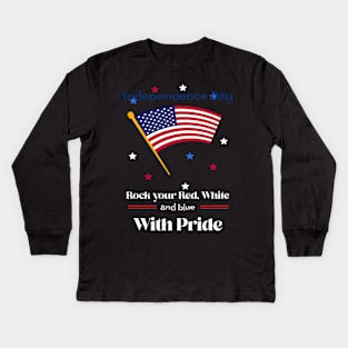Independence Day: Rock your red, white and blue with Pride Kids Long Sleeve T-Shirt